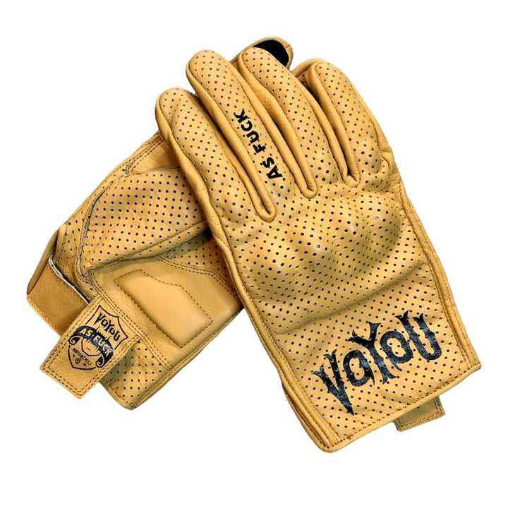 GANT VOYOU EN CUIR DE VACHE JAUNE
